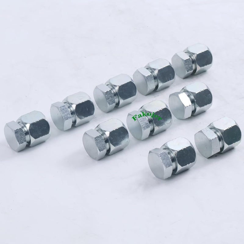 Fakojer 10 Pairs 1/2" # 8 JIC Cap 0304-C-08 & Plug 2408-08 Hydraulic Adapter Fitting 3/4-16 Thread - Image 3
